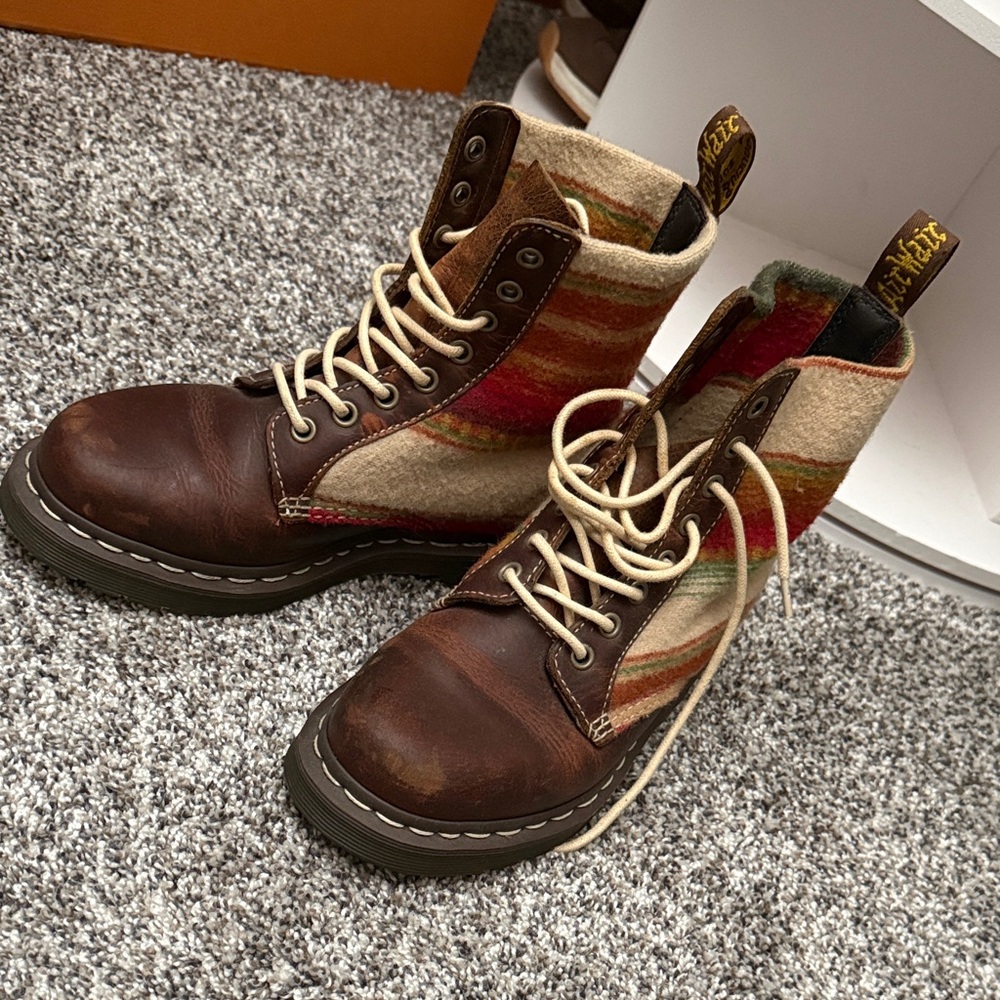 Dr. Martens Brown and Multicolor women’s size 6 Boots